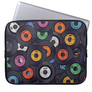 Capa Para Notebook Vintage Vinyl Records Music Background
