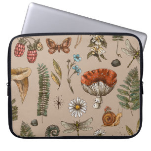 Capa Para Notebook Vintage Woodland Natureza sem descontinuidades. Am