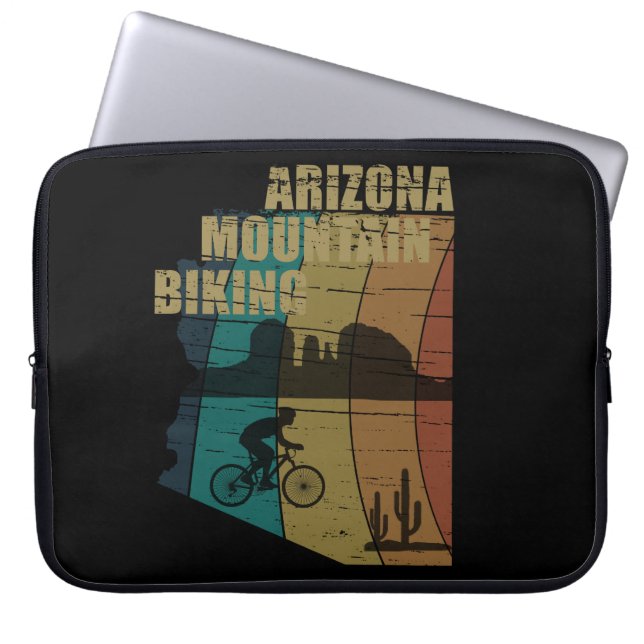 Capa Para Notebook Vintagem de bicicleta de montanha da arizona (Frente)