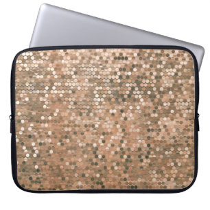 Capa Para Notebook Vintagem de mosaico abstrato brilhante com brilho
