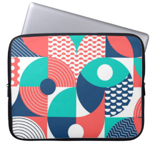 Capa Para Notebook Vintagem Moderna Mural Geométrica