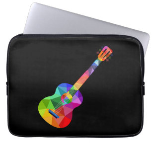 Capa Para Notebook Violão-arco-íris colorida Músico-íris-íris guitarr