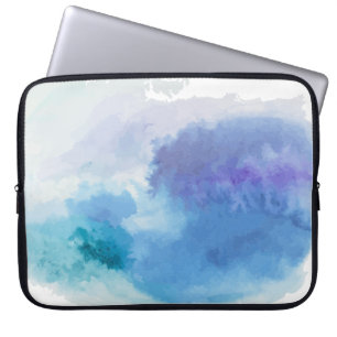 Capa Para Notebook Violeta azul-turquesa-aquarela