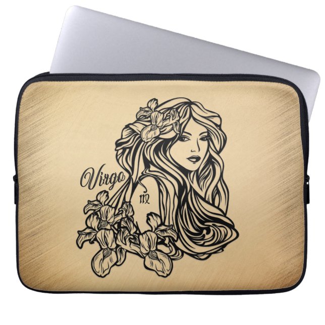 Capa Para Notebook Virgo Zodíaco com Visual Antigo (Frente)