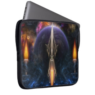 Capa Para Notebook Visão Da Bolsa de laptop De Arte Fractal De Voo