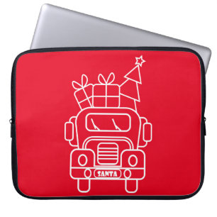 Capa Para Notebook Visão geral da frente do carro de Papais noeis de
