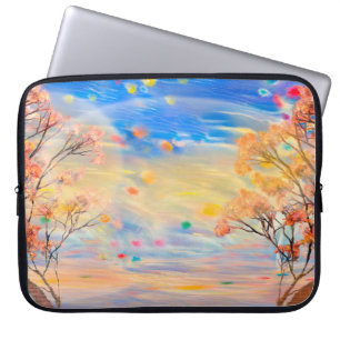 Capa Para Notebook Visão maravilhosa sobre o sunsetart, fundo de abst