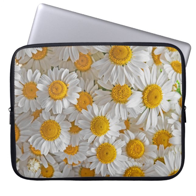 Capa Para Notebook Visitas Brancas: Belo Fundo Floral (Frente)