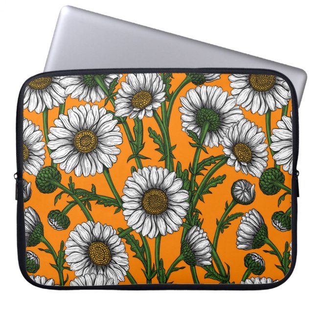 Capa Para Notebook Visitas em laranja (Frente)