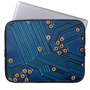 Capa Para Notebook Vista aproximada da macro do conselho eletrônico d