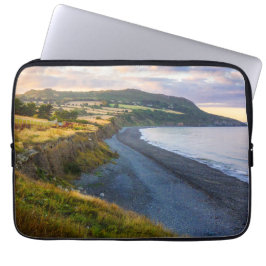 Capa Para Notebook Vista Costeira da Praia Sul de Greystones