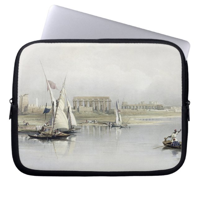 Capa Para Notebook Vista geral das ruínas de Luxor do Nile, (Frente)