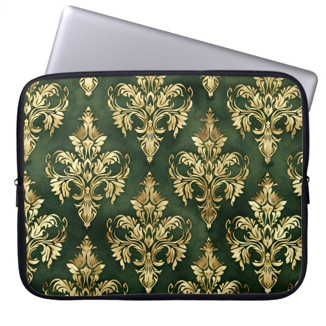 Capa Para Notebook Vitoriano Dourado no Emerald (Frente)