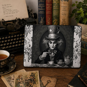 Capa Para Notebook Vitoriano Louco Chapeleiro Gótico Inspirado em Ali