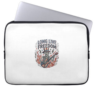 Capa Para Notebook Viva a Liberdade Camisa Patriótica de Rocker Esque