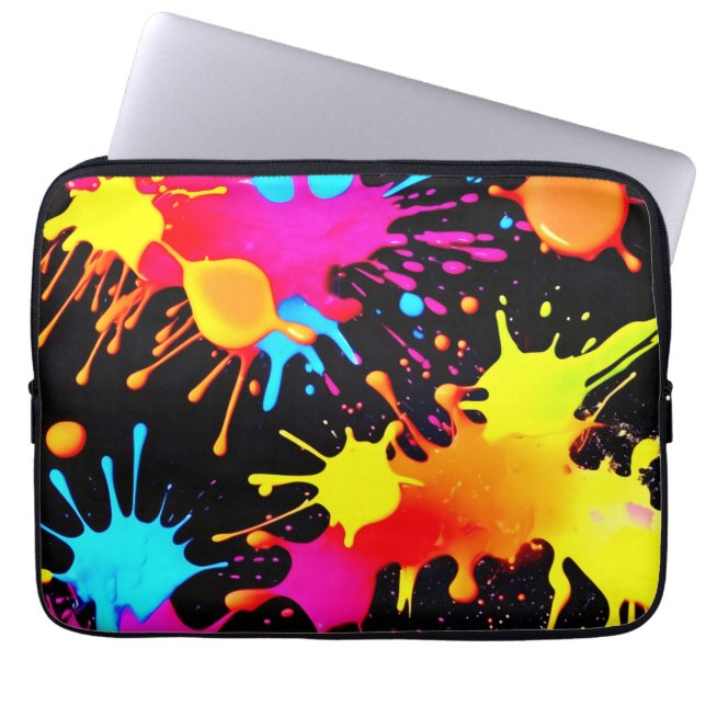 Capa Para Notebook Vivid Neon Abstrato Art em movimento (Frente)