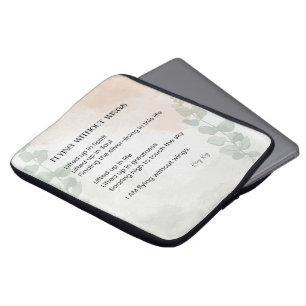 Capa Para Notebook Voando sem Poesia das Asas Palavras Escritas