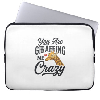 Capa Para Notebook Você Está Me Deixando Louco Camisa de Girafa Engra