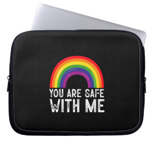 Capa Para Notebook Você Está Seguro Comigo Mês do Orgulho LGBTQ Arco-