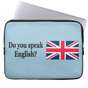 Capa Para Notebook Você fala inglês? em inglês. Sinalizador bf