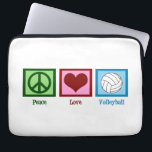 Capa Para Notebook Voleibol Cujo<br><div class="desc">Peace Love Voliber. Eu coração vôlei.</div>