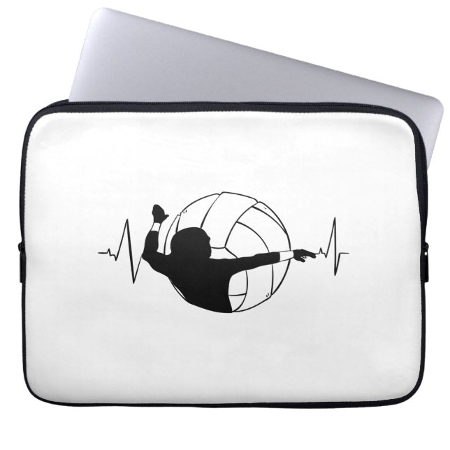 Capa Para Notebook Voleibol - Pulsação do Jogador de Voleibol (Frente)
