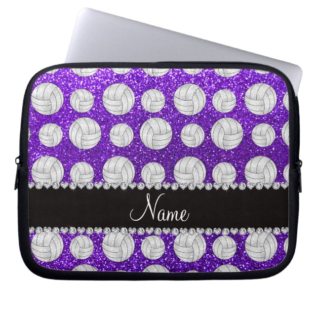 Capa Para Notebook Voleibol roxo do brilho do índigo conhecido feito (Frente)