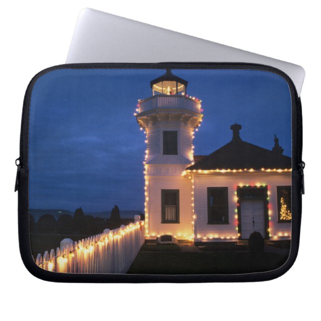 Capa Para Notebook WA, Mukilteo, Farol de Mukilteo, estabelecido em 2 (Frente)
