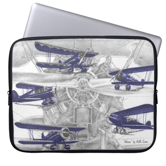 Capa Para Notebook Waco Biplane (Frente)