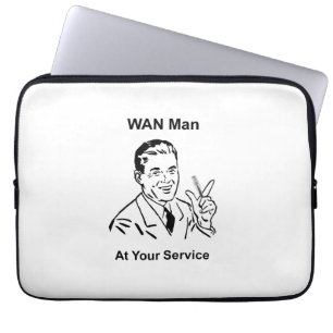 Capa Para Notebook WAN Man On Your Service Retro Tech