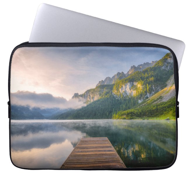 Capa Para Notebook Water | Azure Alpine Lake, Austria (Frente)