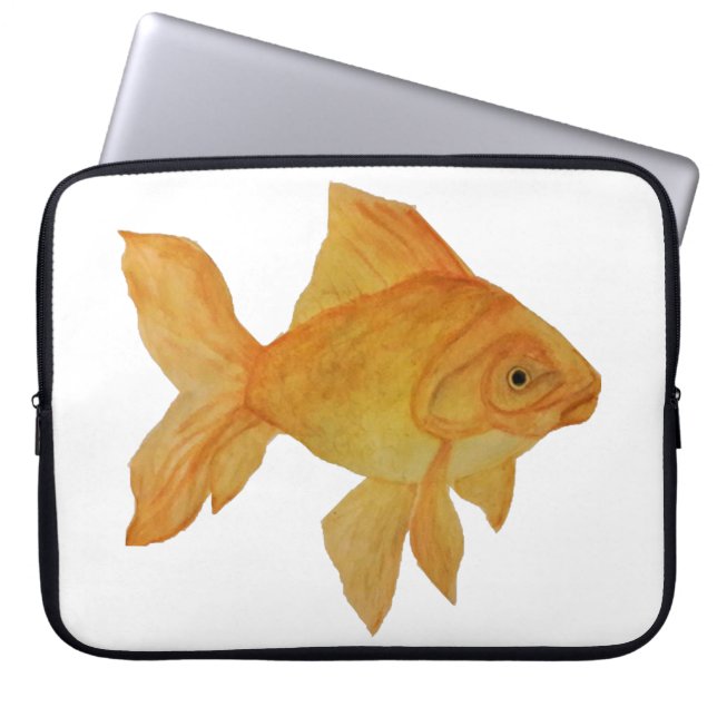 Capa Para Notebook Watercolor Goldfish Laptop Bag (Frente)