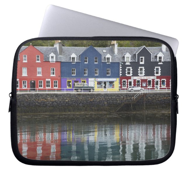 Capa Para Notebook Waterfront, Tobermory, ilha de Mull, Escócia, (Frente)