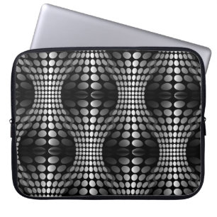 Capa Para Notebook Waves Pontas Papel de parede preto e branco