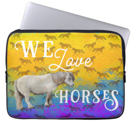 Capa Para Notebook We love horses