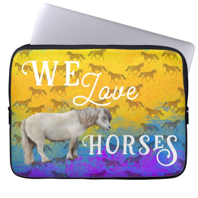 Capa Para Notebook We love horses (Frente)