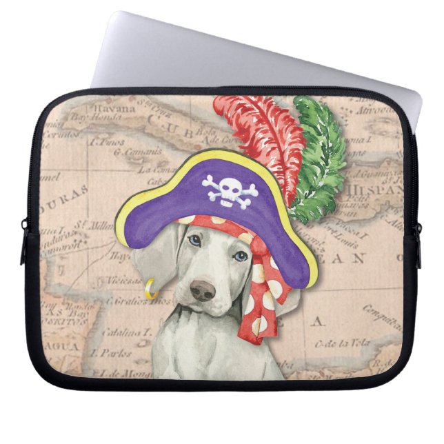Capa Para Notebook Weimaraner Pirate (Frente)