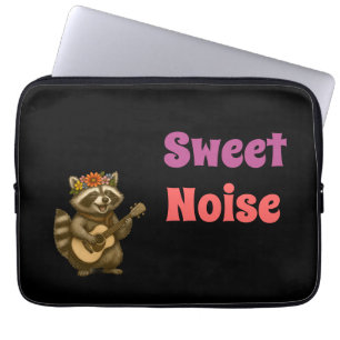 Capa Para Notebook Whimsical Woodland Raccoon - Floral Music Design