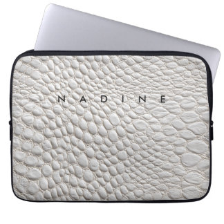 Capa Para Notebook White leather texture