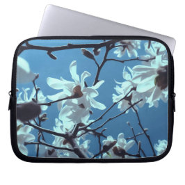 Capa Para Notebook White Magnolia Bloom Blue Sky