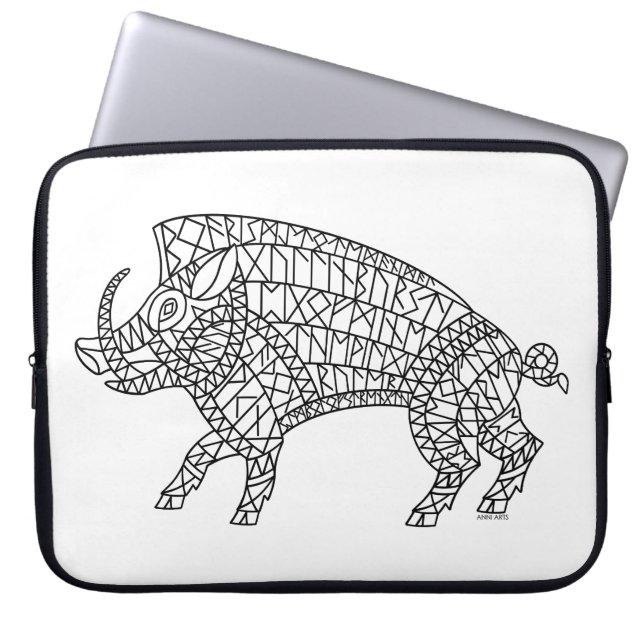 Capa Para Notebook Wild Boar com Runes (Frente)
