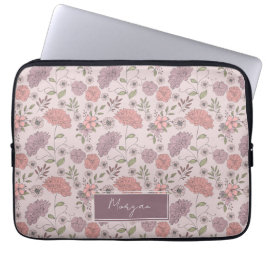 Capa Para Notebook Wild Flowers Personalized with name Floral Boho