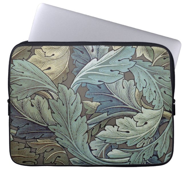 Capa Para Notebook William Morris Acanthus Sage Flor de Floral Botâni (Frente)