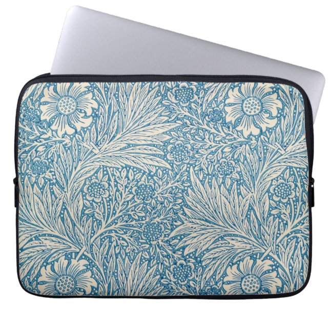 Capa Para Notebook William Morris - Art Nouveau Blue Marigold (Frente)