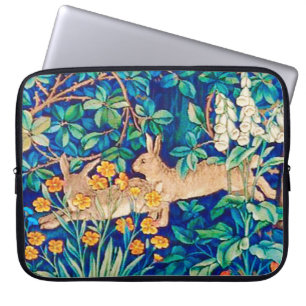 Capa Para Notebook William Morris "Duas Amas" Rabbits selvagens Impre
