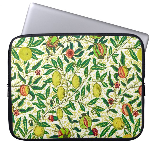Capa Para Notebook William Morris Exotic Fruta, Lemon Yellow (Frente)