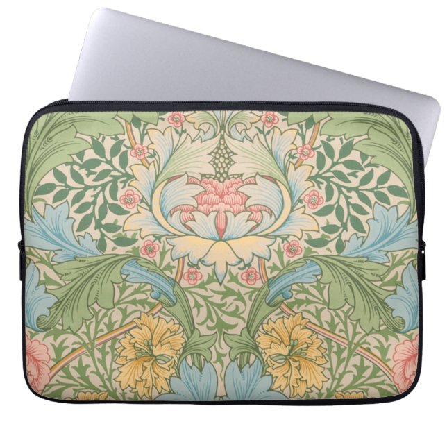 Capa Para Notebook William Morris Flor de Murta Floral Botânico (Frente)
