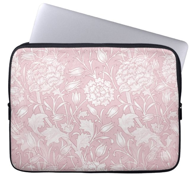 Capa Para Notebook William Morris Floral Patterno a Rosa (Frente)