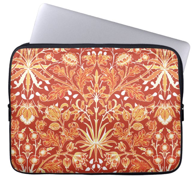 Capa Para Notebook William Morris Hyacinth Impressão, Mandarin Orange (Frente)