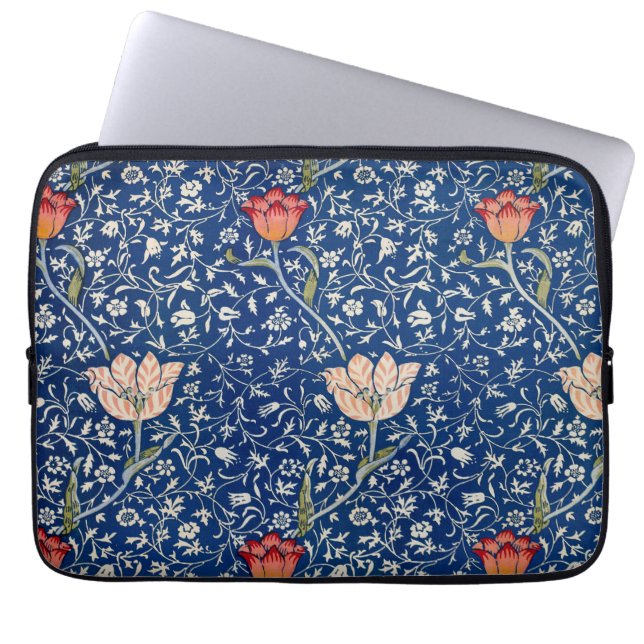 Capa Para Notebook William Morris Medway Blue Floral (Frente)